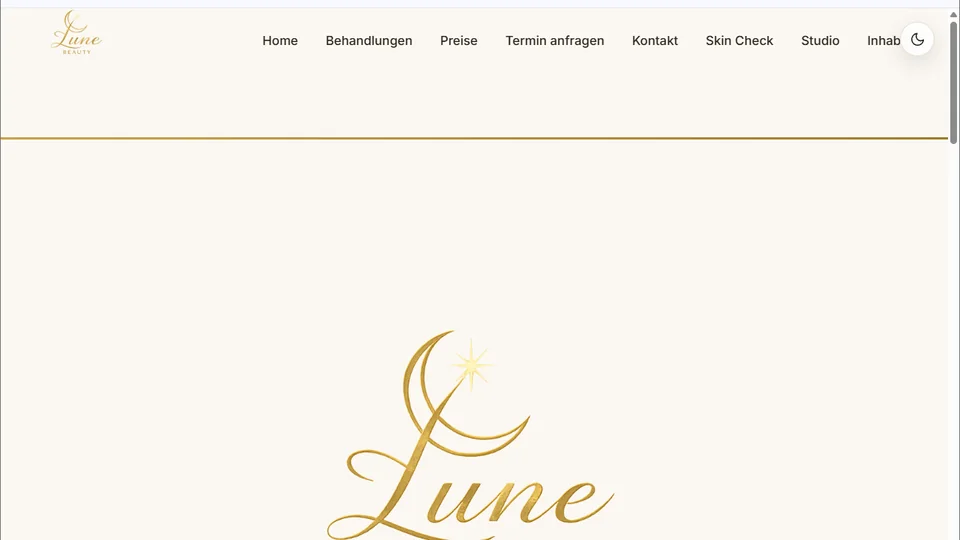 Lune Beauty website — live project